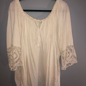 Off white boho top